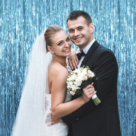 BOMSI backdrop paired with LED lights and balloons boosting atmosphere