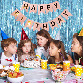 BOMSI ocean themed foil fringe backdrop ideal for photo moments