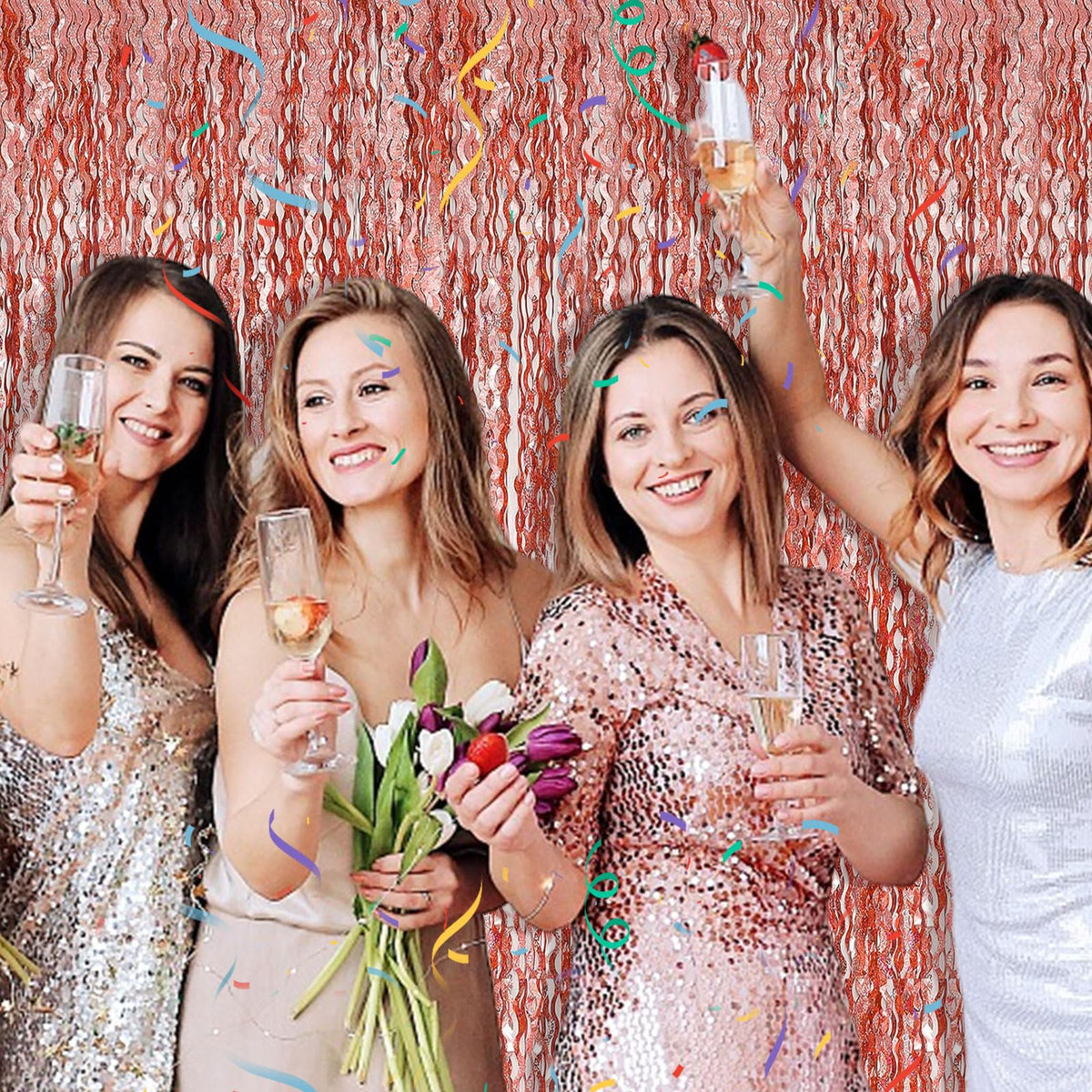 BOMSI party photo booth prop creates memorable, shiny moments.