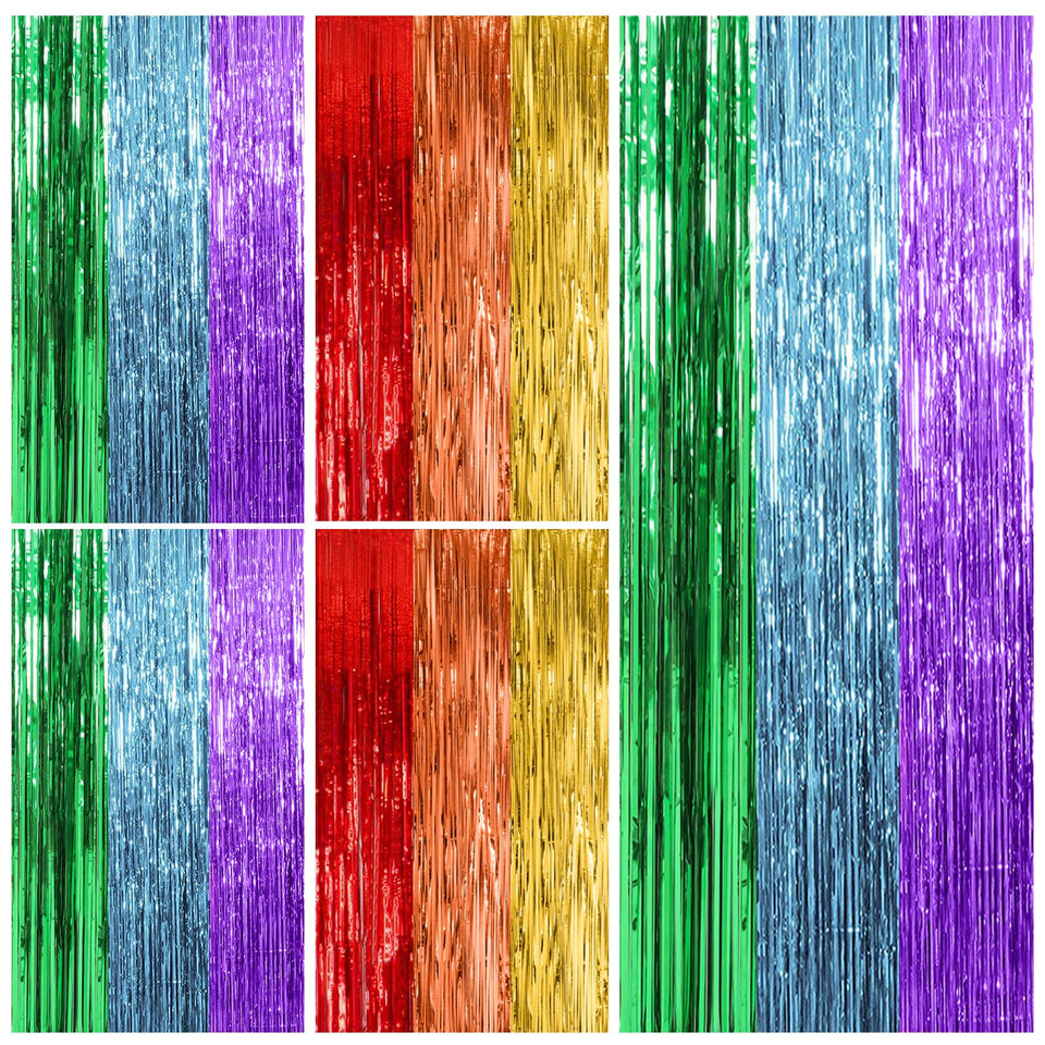 BOMSI rainbow backdrop 5-pack brightens doors and walls for festive photos
