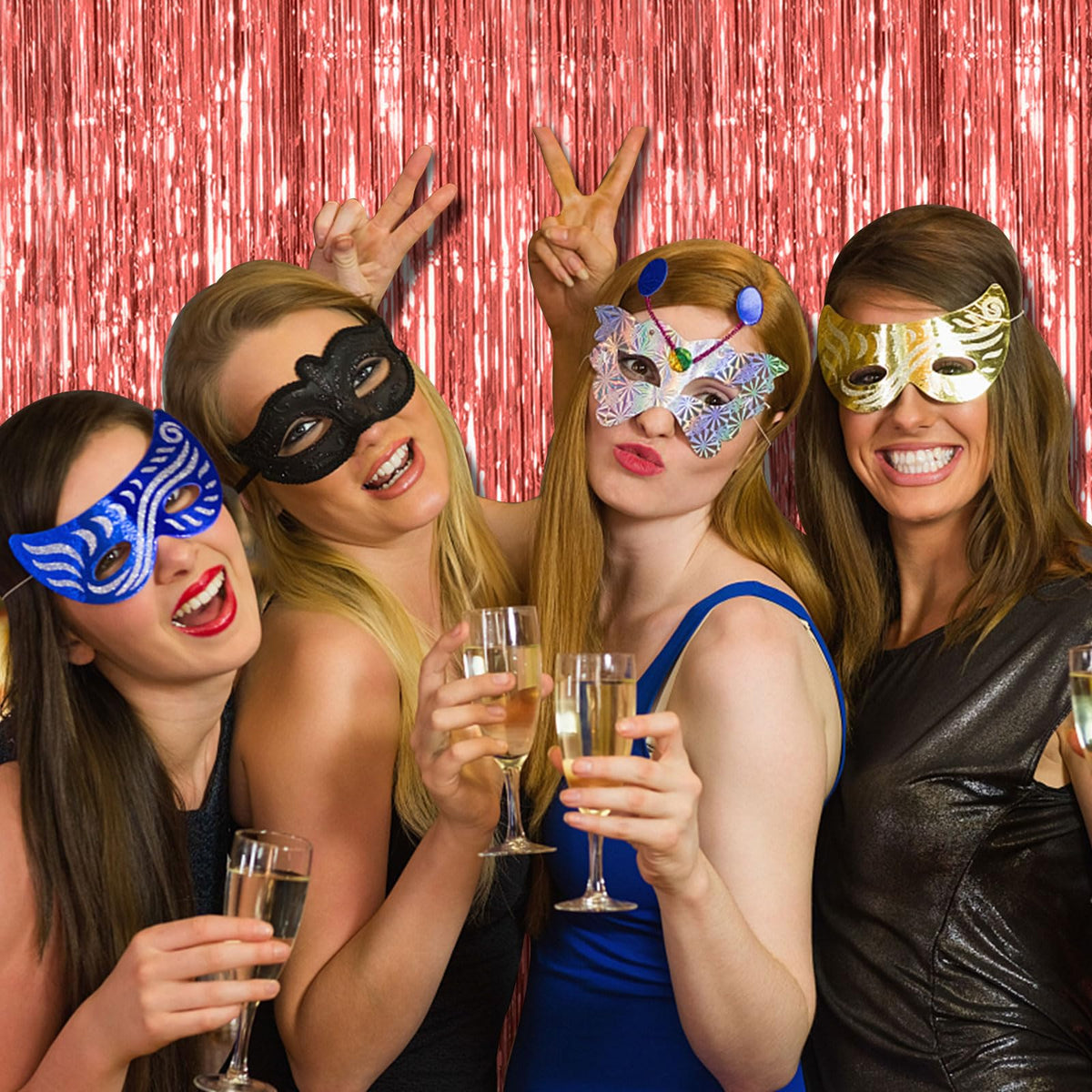 Bomsi party backdrop enhances photo booth area with brightness