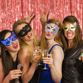 Bomsi party backdrop enhances photo booth area with brightness