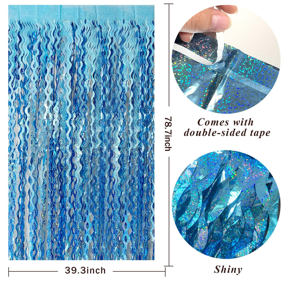 BOMSI sparkle foil fringe curtain ideal for birthday decor