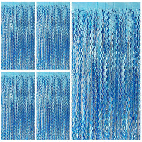 BOMSI tinsel fringe backdrop with a wavy design for parties