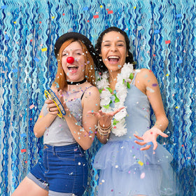 BOMSI wave foil backdrop curtain perfect for weddings and photos