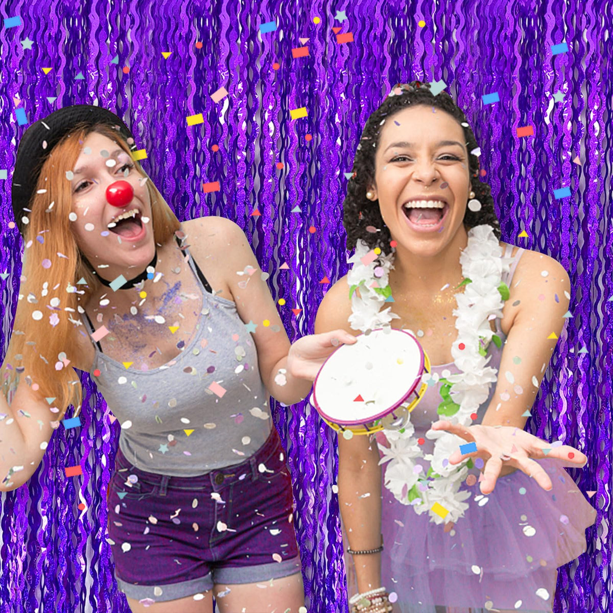 BOMSI shimmering wave backdrop creates a festive focal point in photos