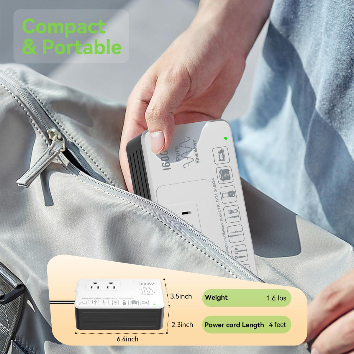 bonazza product label showing safety specs and surge protection features