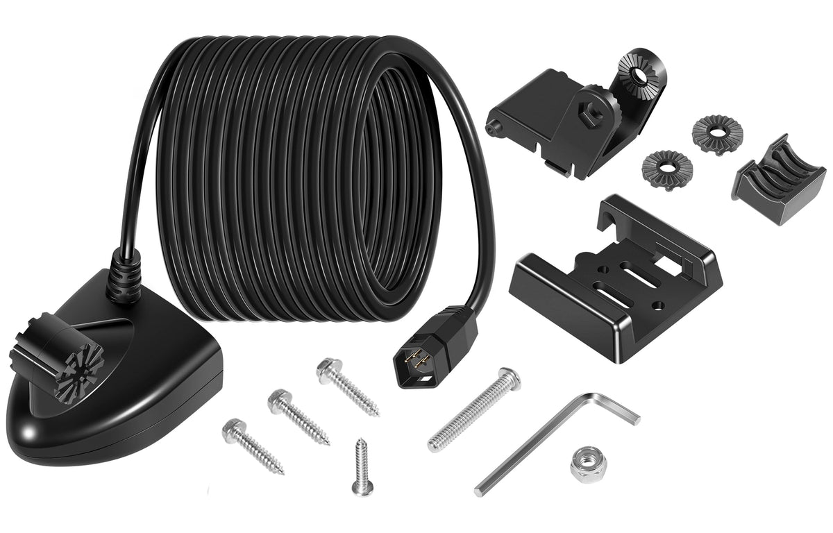 Bonbo lifestyle image of fisherman using Humminbird HELIX with this transducer for clearer sonar