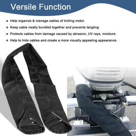 Bonbo zippered closure cable sleeve demonstrates easy access and routing