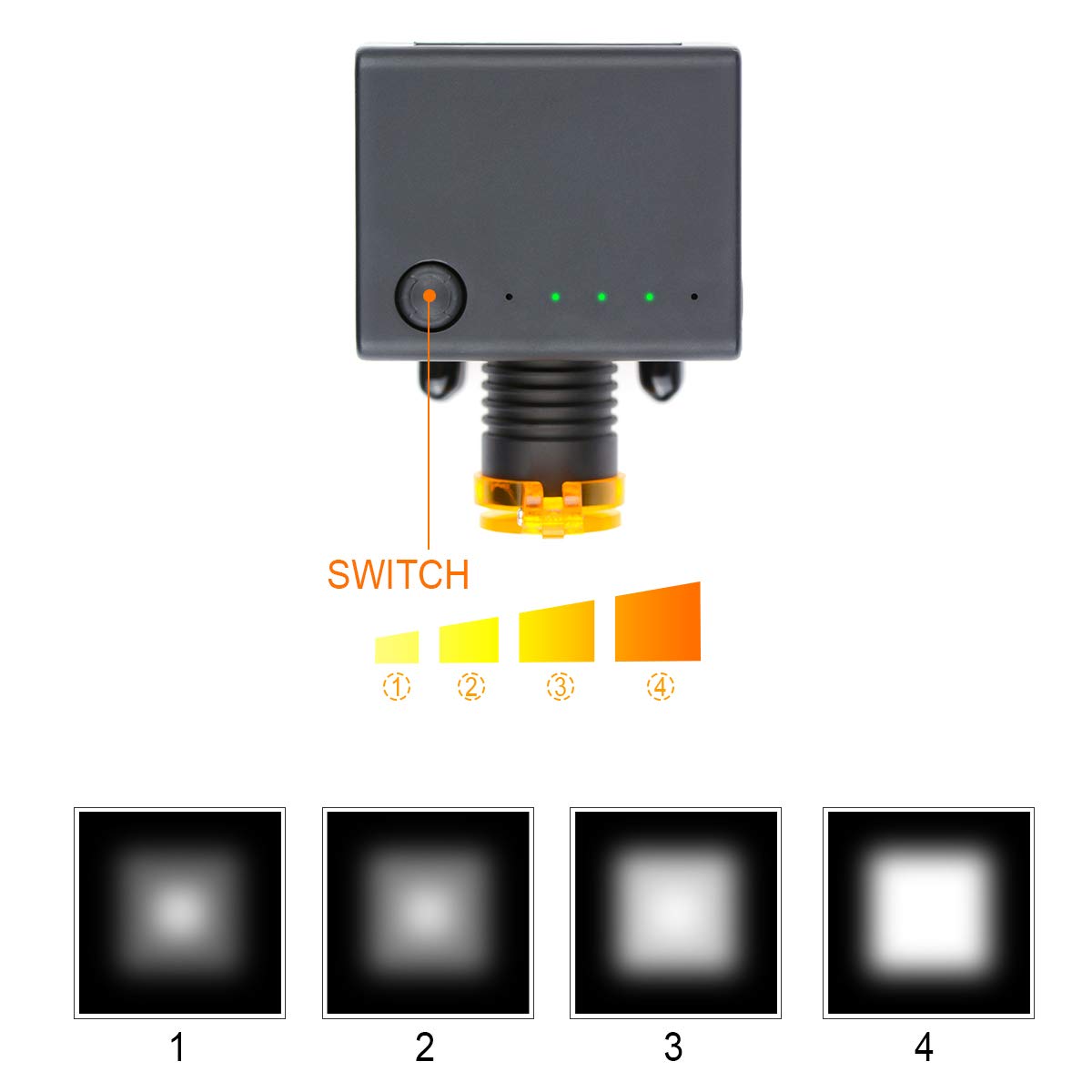 BONEW rechargeable battery inside the clip-on head enables cordless use
