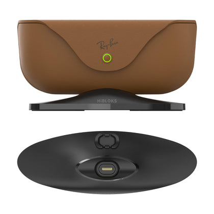 BonFook HiBloks magnetic dock front view aiding easy Ray-Ban Meta charging