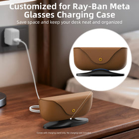 BonFook HiBloks stand on desk keeps Ray-Ban Meta case organized