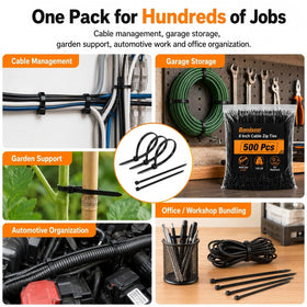 Bonison box of ties on worksite showing convenient bulk storage benefit