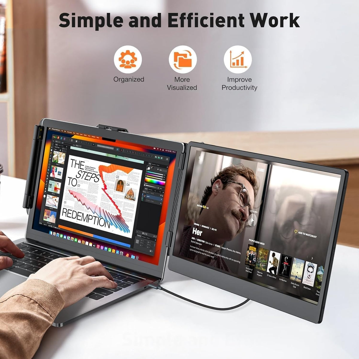 Bonitooys plug-and-play connectivity with Type-C, HDMI, and USB-A