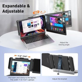 Bonitooys travel monitor folded for compact portability and easy transport