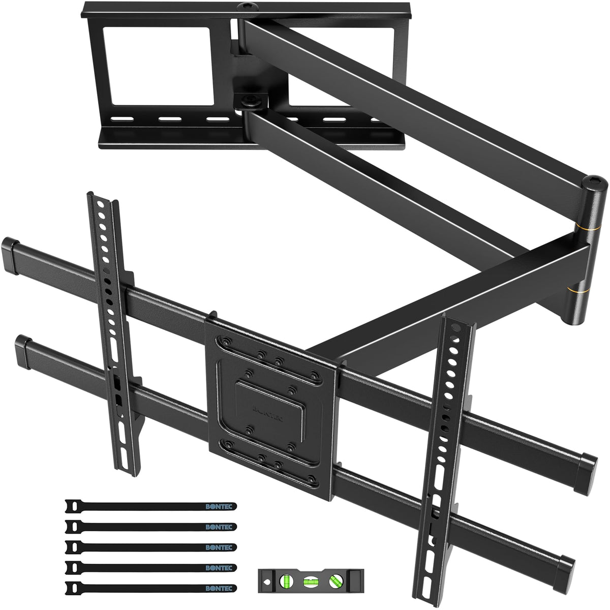 Bontec corner TV wall mount with extendable arm for flexible viewing in tight spaces.
