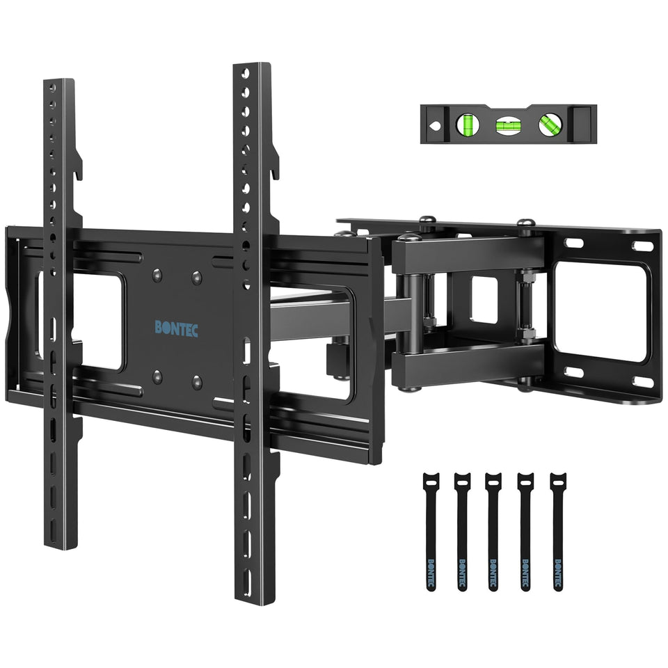 BONTEC front view of mounted TV showing slim profile and clean look