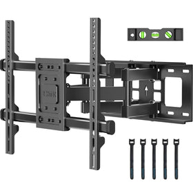 BONTEC front view of mounted TV showing slim profile and tidy look