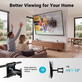 BONTEC mounted TV in living room demonstrating improved sightlines