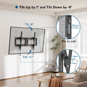 BONTEC low-profile 1.5 inch depth keeps the TV close to the wall