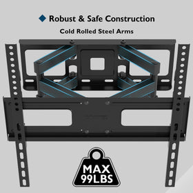 BONTEC installer attaching mount to 16-inch wood stud demonstrating safe installation