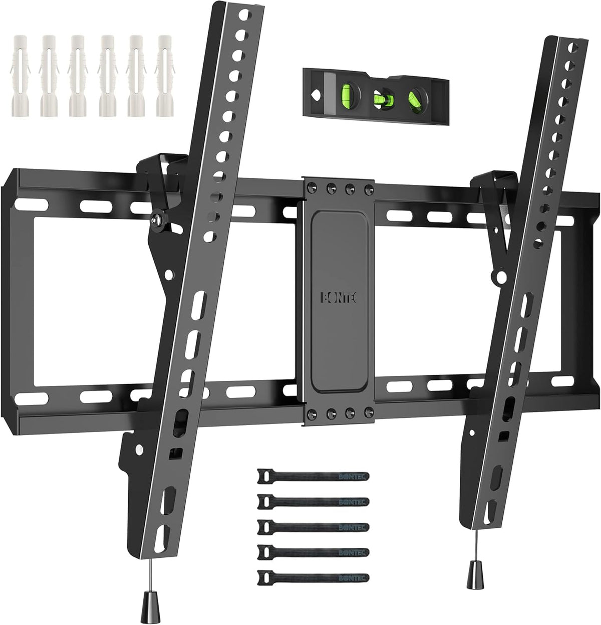 BONTEC TV wall mount tilting design for space-saving, glare-reducing setup