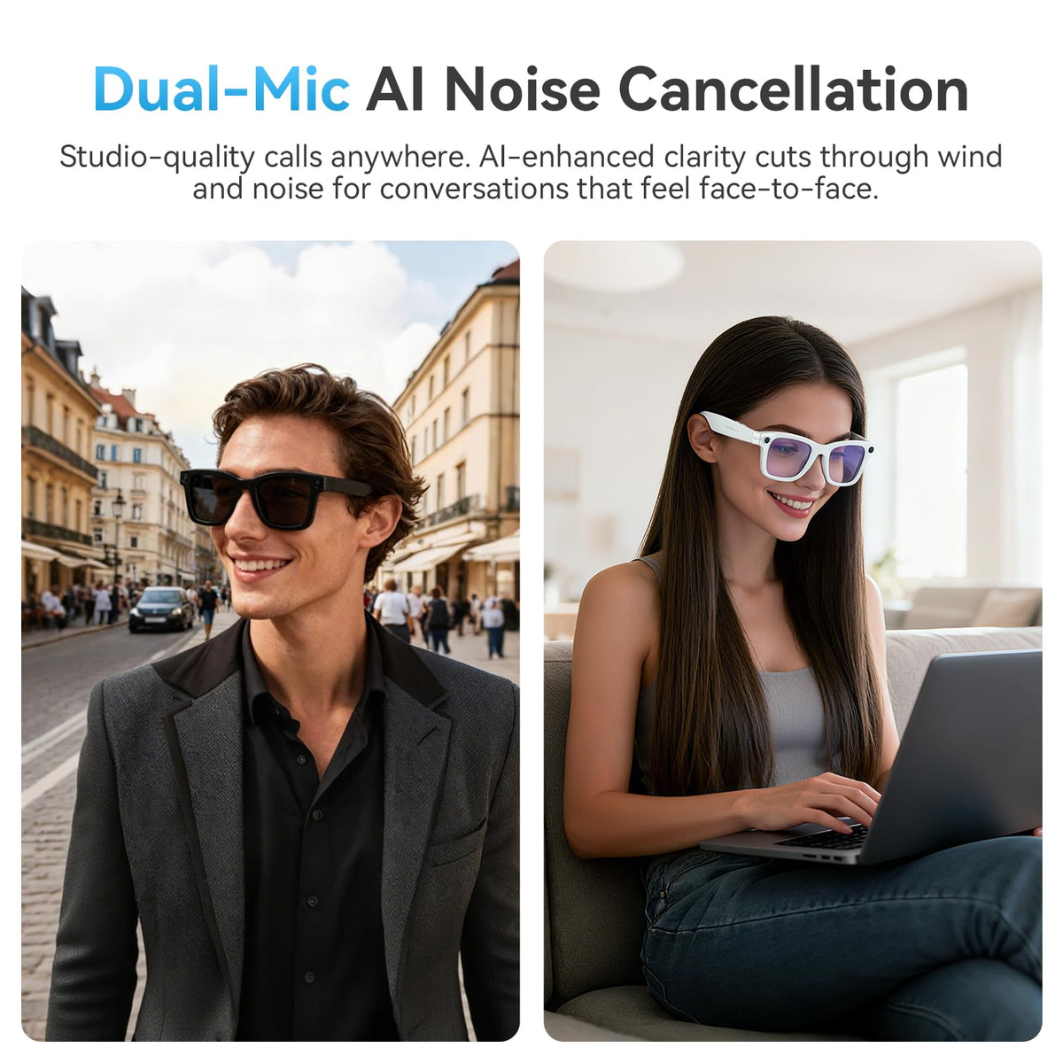 BooaBei glasses deliver immersive wireless audio and calls.