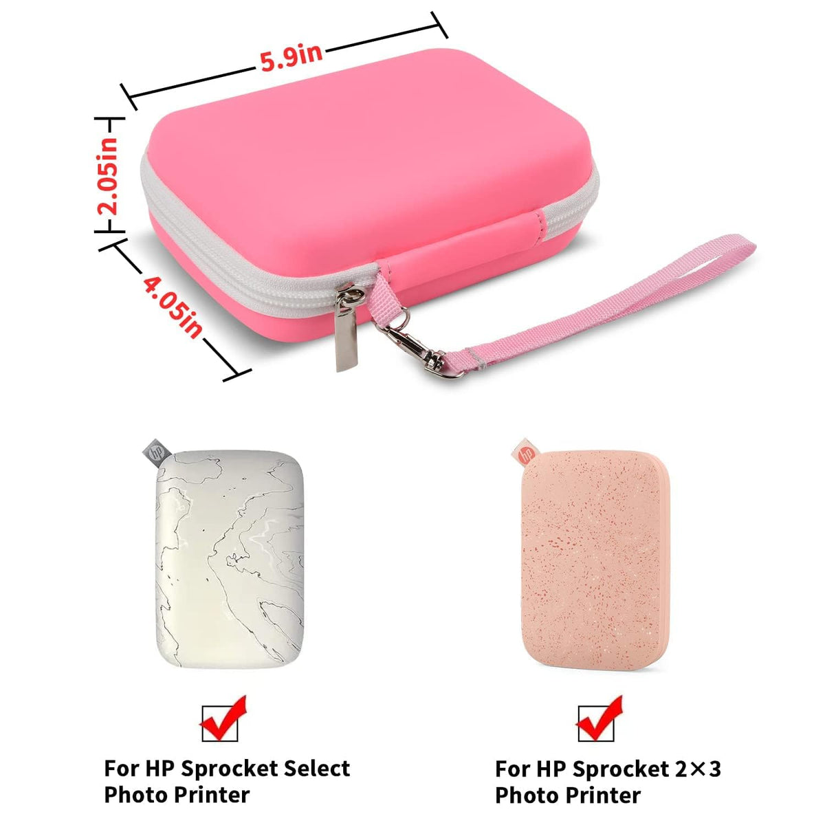 Elastic strap keeps the Boobowl Case printer steady during transport