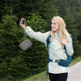 Boobowl Grey box shows portable printer organization on the road