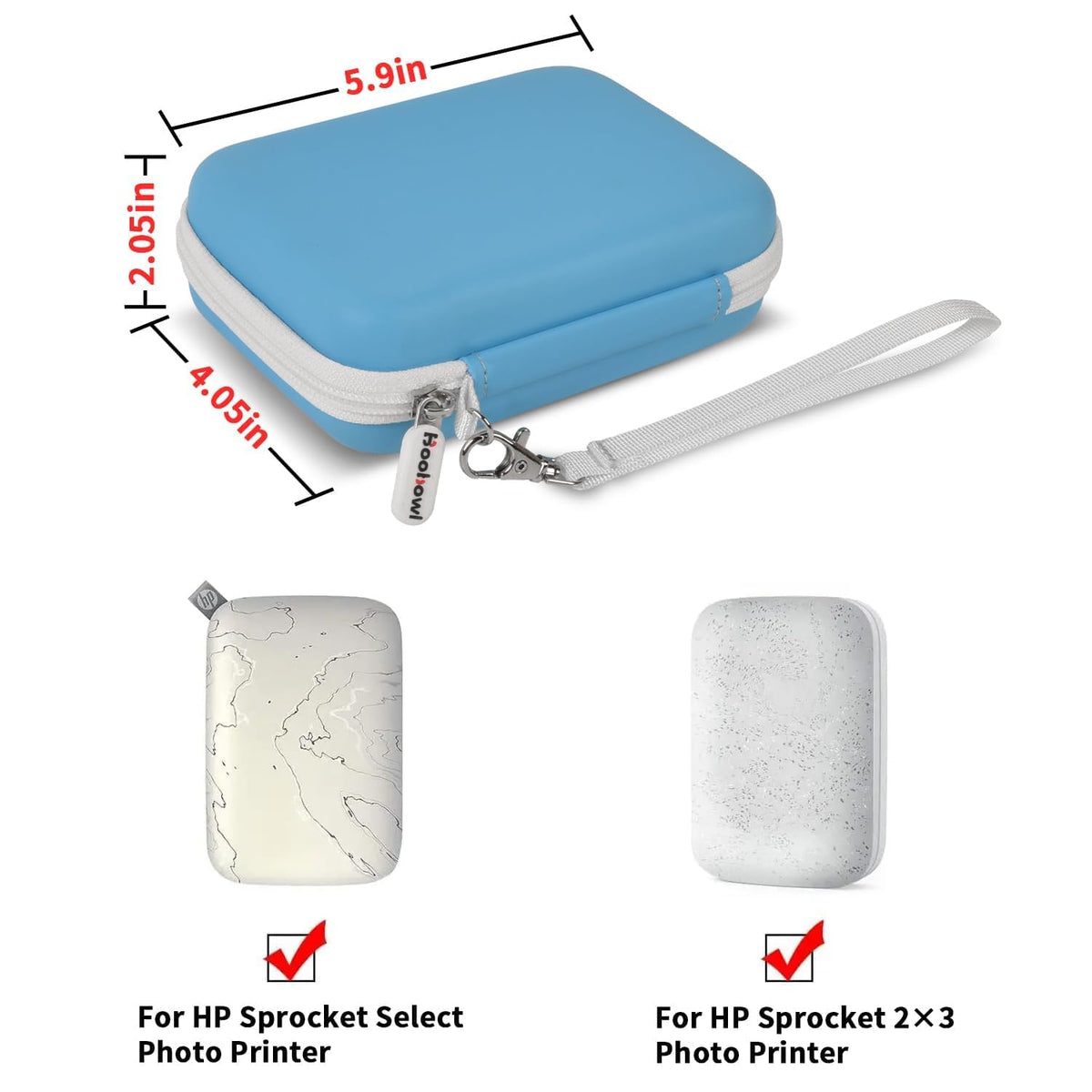 Boobowl case outside view highlights compact portable design.