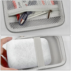 Boobowl Case mesh pocket stores Zink paper and cables neatly