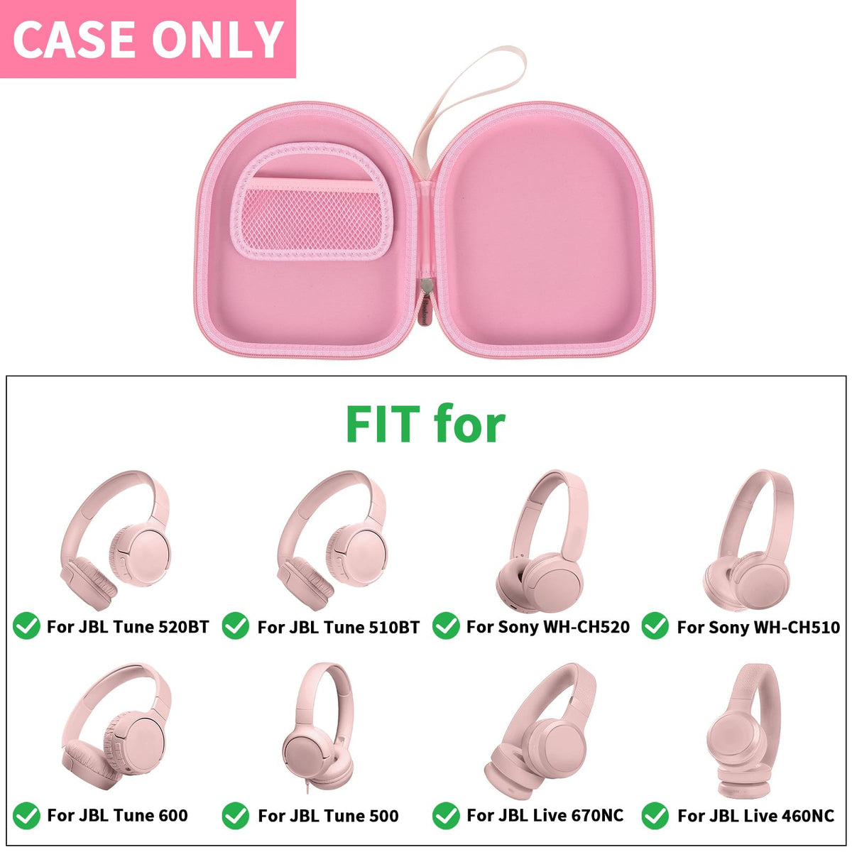 Boobowl JBL Tune 510BT case interior velvet lining protects from scratches