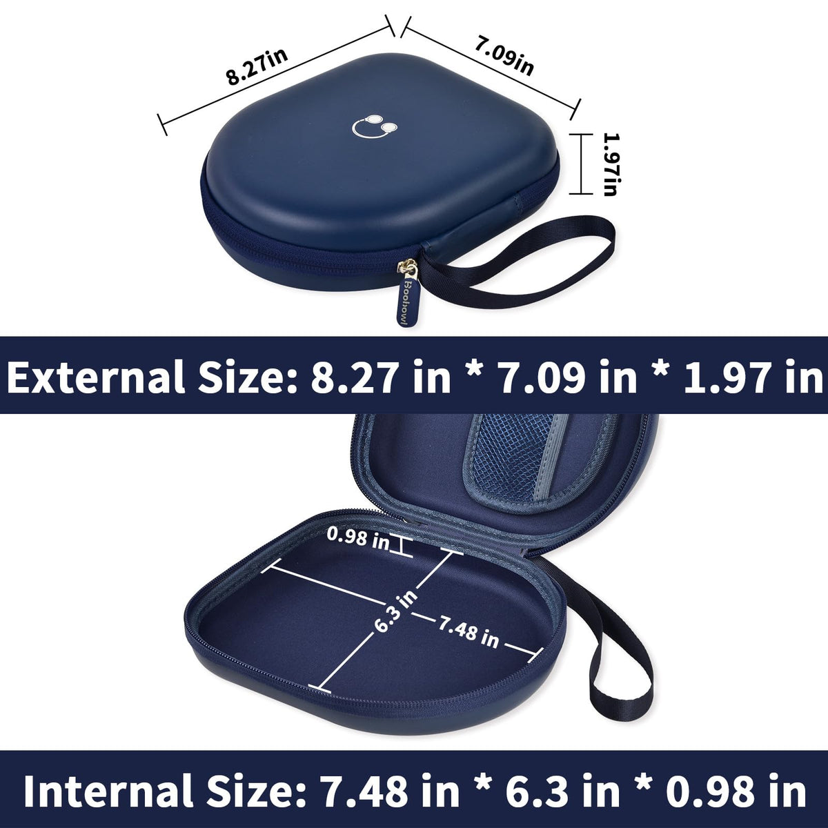 Boobowl headphone case features soft velvet lining to prevent scratches during handling