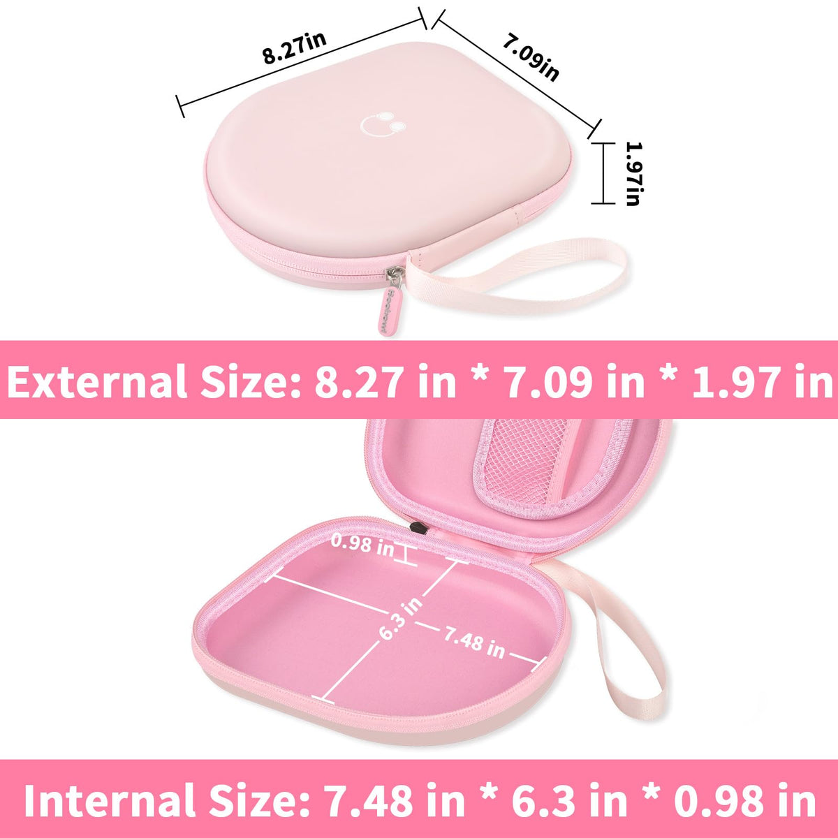 Boobowl Sony WH-CH520 case open view for easy access and water resistance