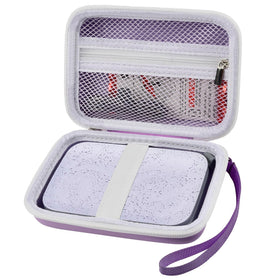 Boobowl Sprocket case purple exterior protects your HP Sprocket on the go.