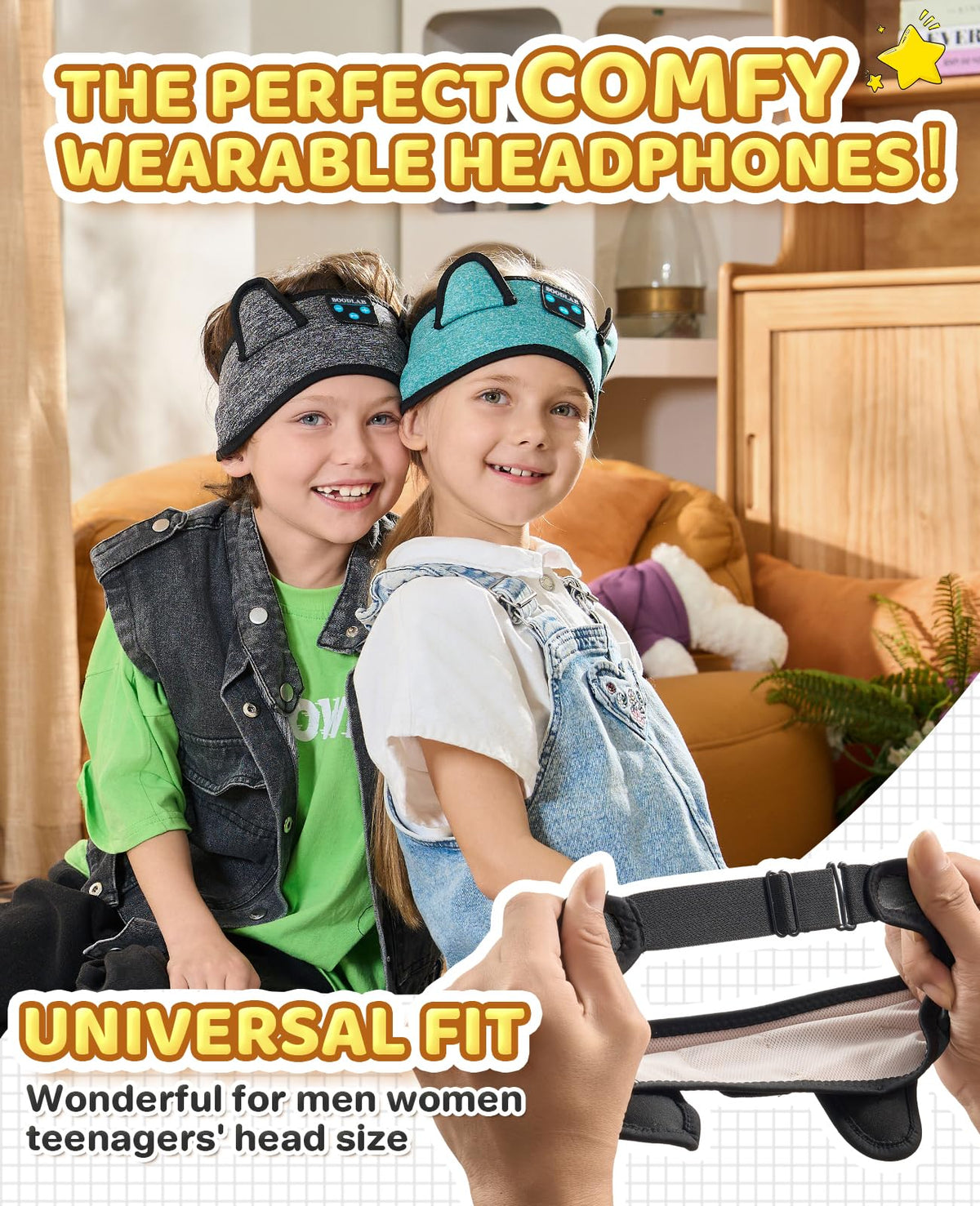 Boodlab Kids Headband Headphones ideal for school use and travel.