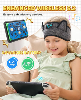 Boodlab Kids Headband Headphones safe 90dB volume protects little ears.