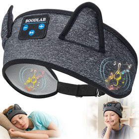 Boodlab Kids Headband Headphones unboxing with travel bag for easy on-the-go learning.
