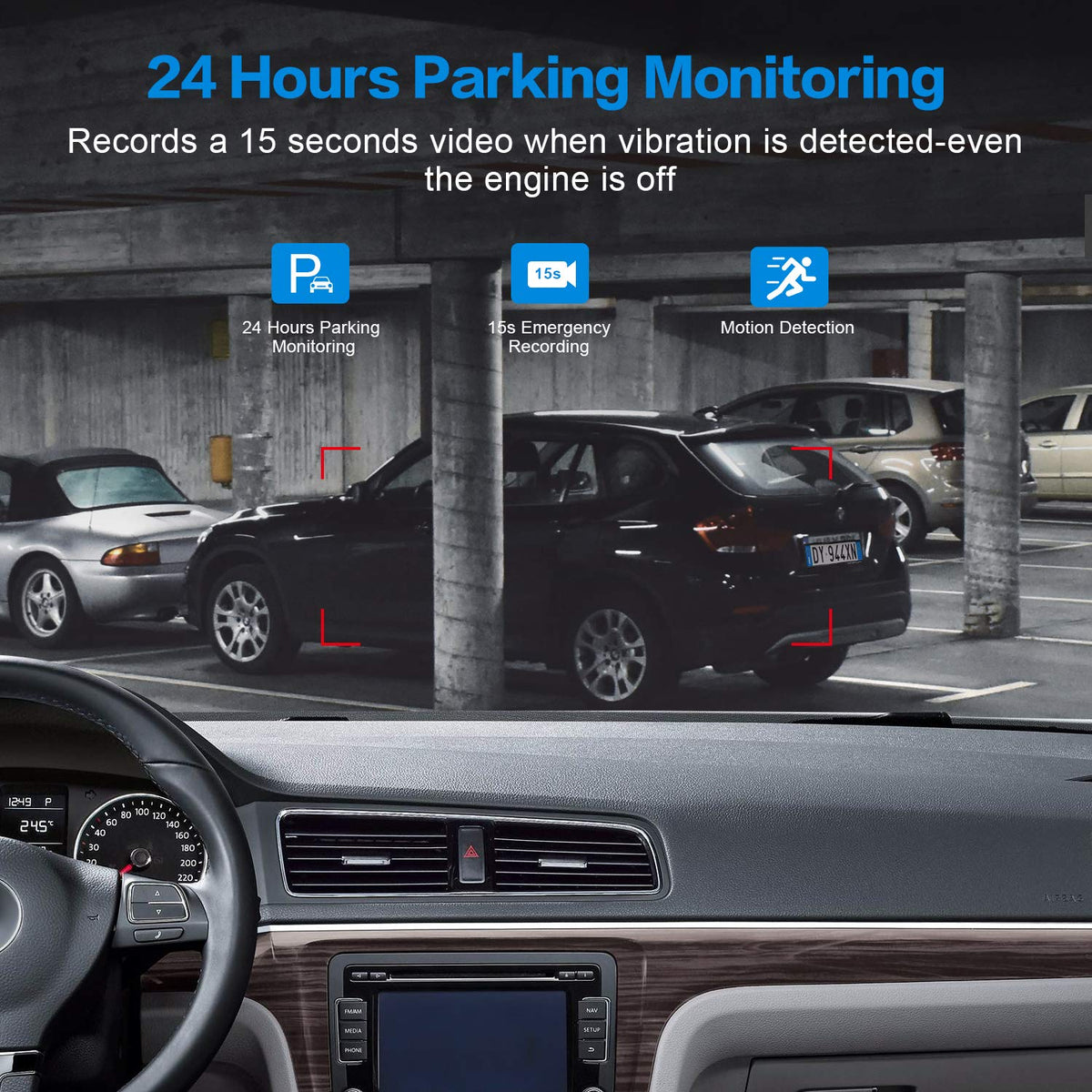 BOOGIIO wide-angle lens capturing broad road view to reduce blind spots