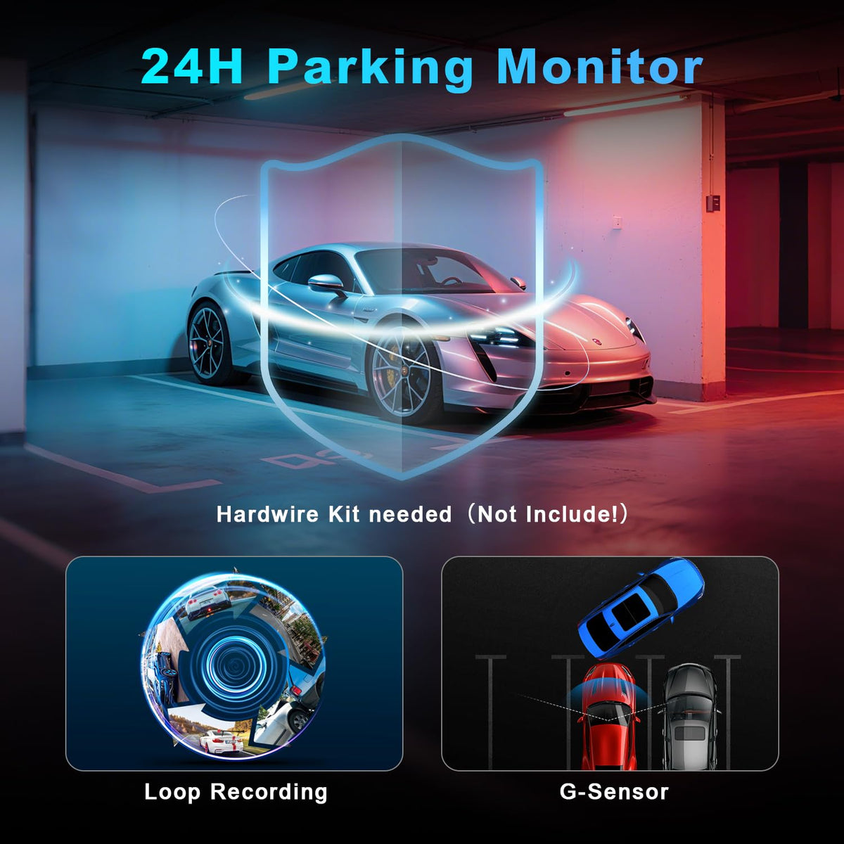 Boogiio dashcam 5G WiFi app control for quick access to clips.