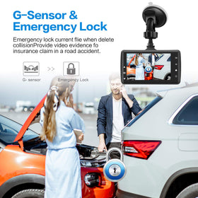 BOOGIIO dash cam mounted on windshield for quick installation and clear angle