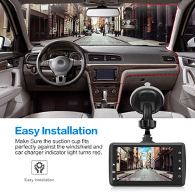 BOOGIIO dash cam next to a smartphone showing compact size for easy placement
