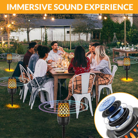 Boopp waterproof-portable-speaker by the poolside for durable outdoor music.