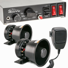 BooYu 9 Tone siren with dual 200W speakers for vehicle warning