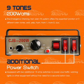 BooYu switch panel with two 10A switches for powering lights and accessories