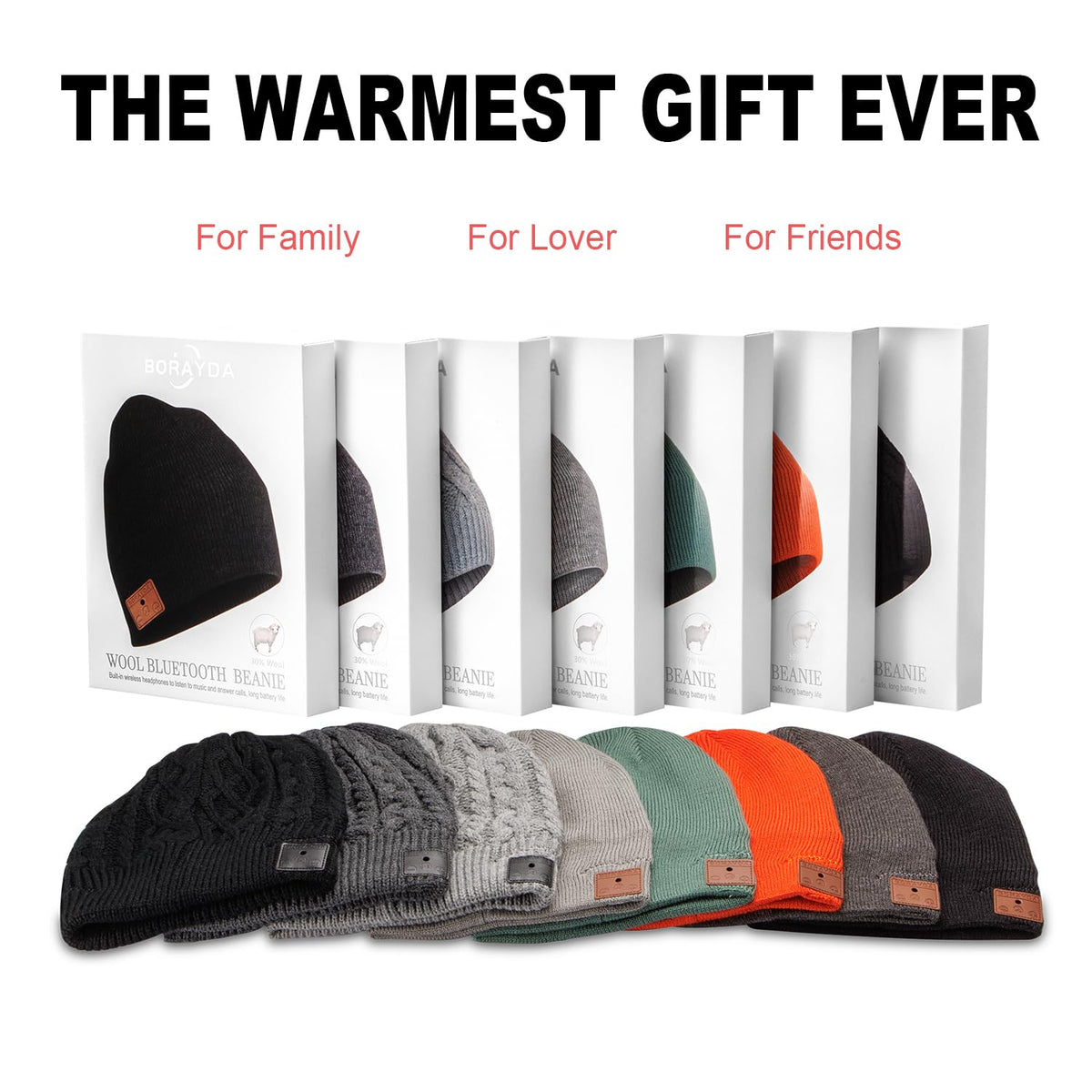 Borayda Bluetooth beanie offers 60-foot range for flexible listening.