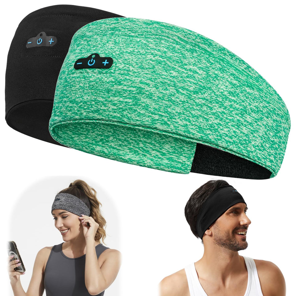 BORAYDA front view of paired headbands showing fabric and sleek design, comfortable fit