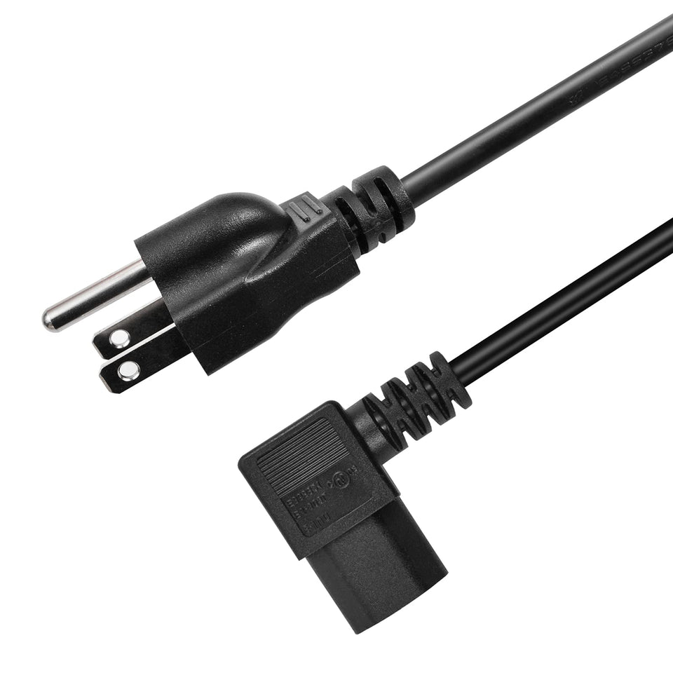 BornForcable 3-prong angled cable with IEC320C13 connector for reliable power