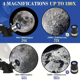 BORWOLF telescope 80mm aluminum tripod setup for stable viewing outdoors