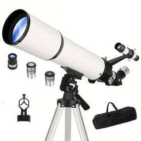 BORWOLF telescope 80mm front view showing sturdy build for clear stargazing